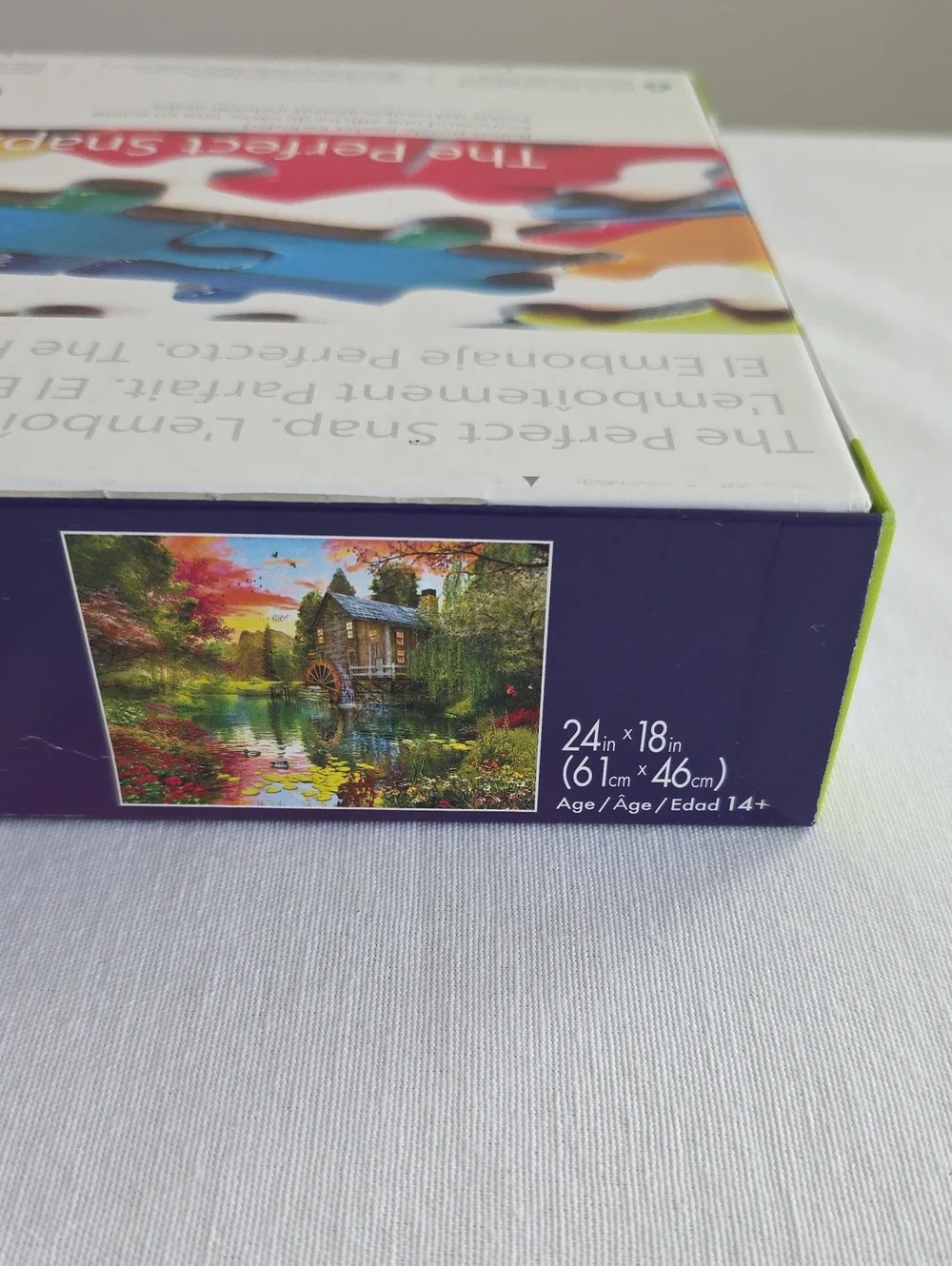 Sealed Buffalo Jigsaw Puzzle 750 Pieces Reflections Sunset At The Mill Box Wear